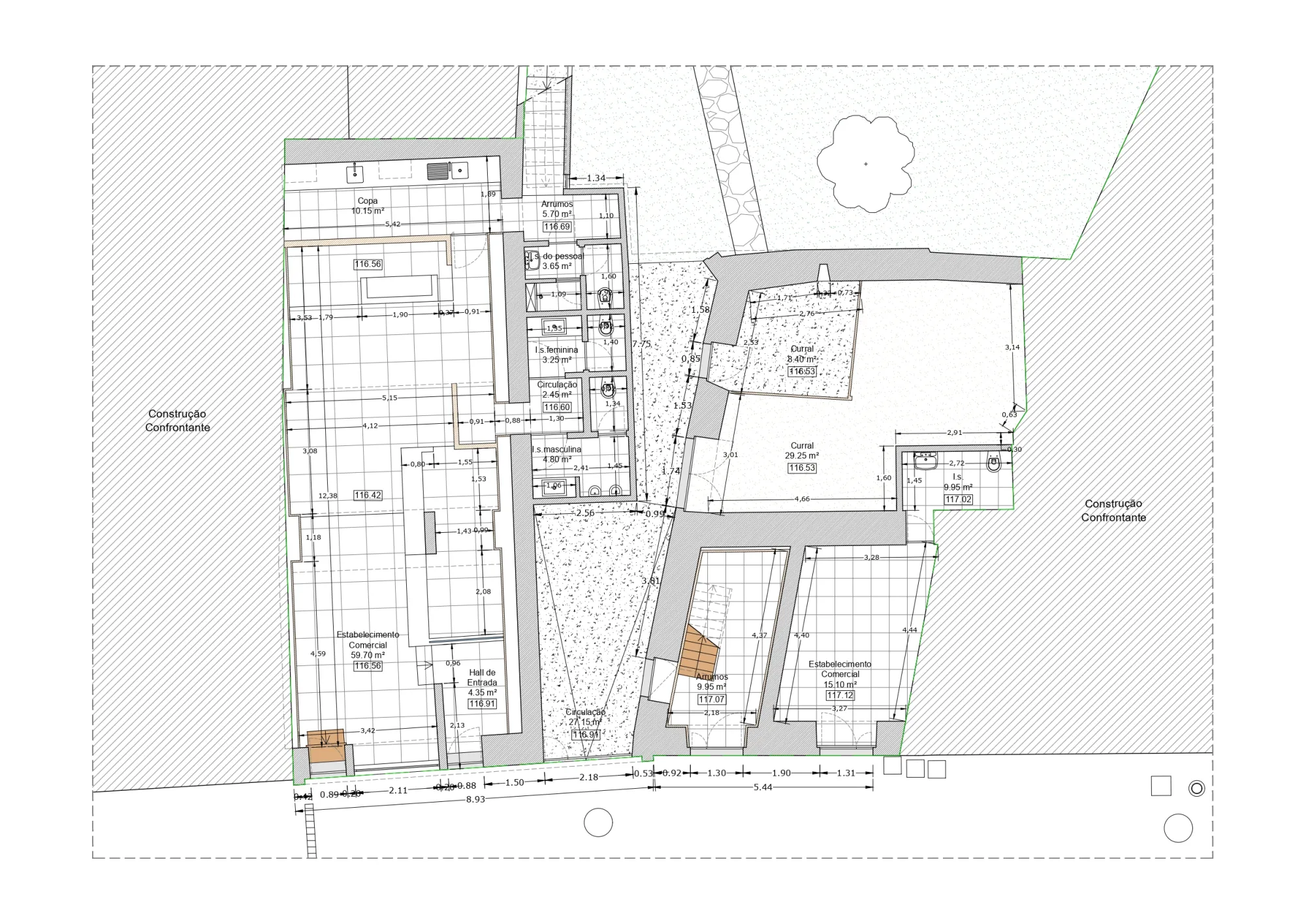 Desenhos DWG do levantamento arquitetónico